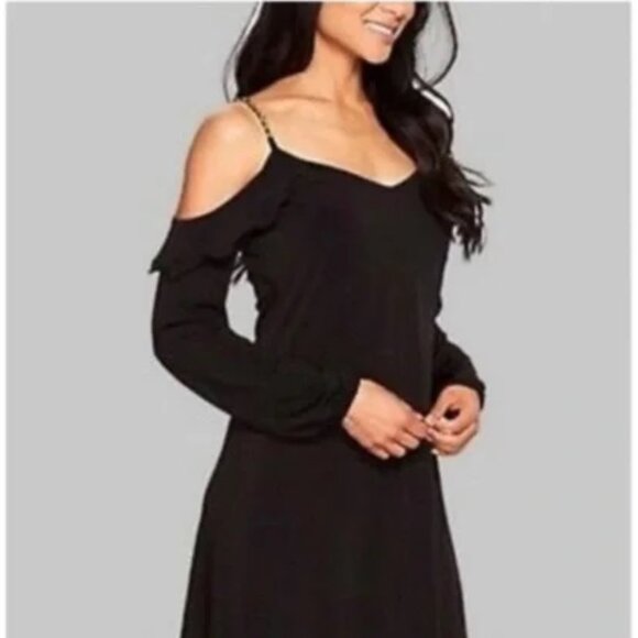 MICHAEL Michael Kors Petite Chain-Strap Long-Sleeve Shift Dress - Picture 4 of 4